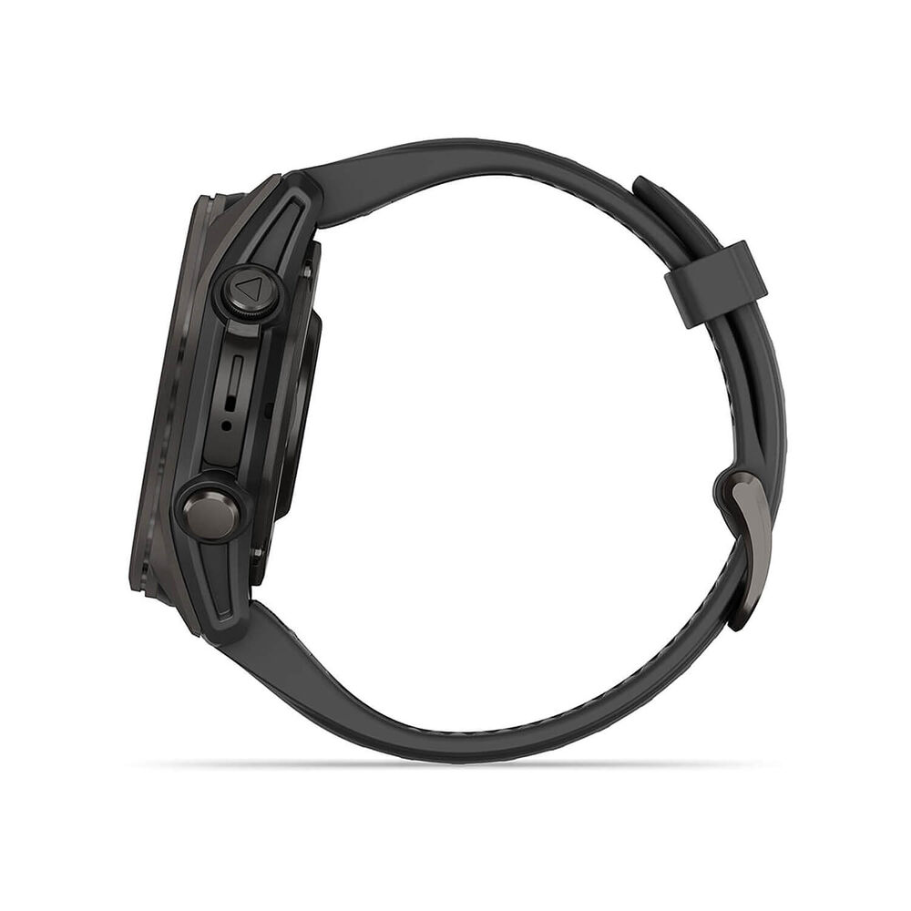 Garmin fenix® 8 AMOLED 43mm Carbon Grey DLC Titanium Case Black Pebble Grey Silicon Strap Watch image number 13