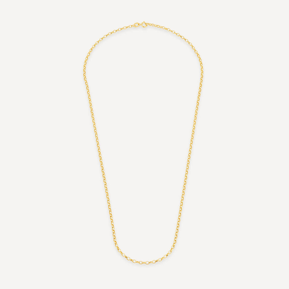 9ct Yellow Gold 20' Small Belcher Link Chain Necklet image number 2