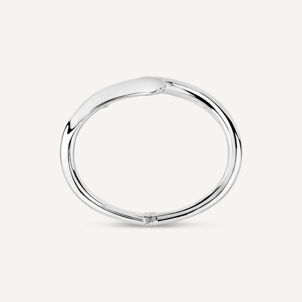 Sterling Silver Shiny Polished Curve Bangle image number 4