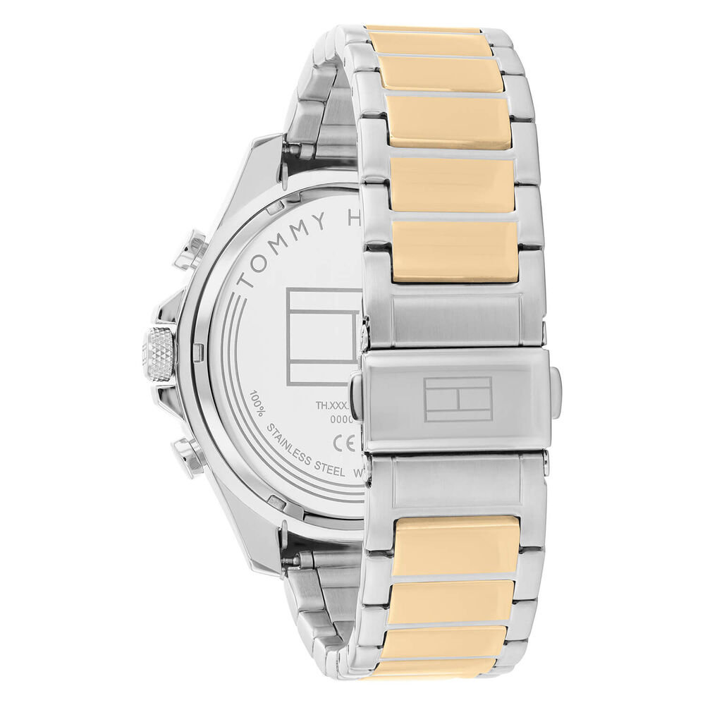 Tommy Hilfiger 46mm Green Dial Yellow Gold & Silver Stainless Steel Bracelet Watch image number 2