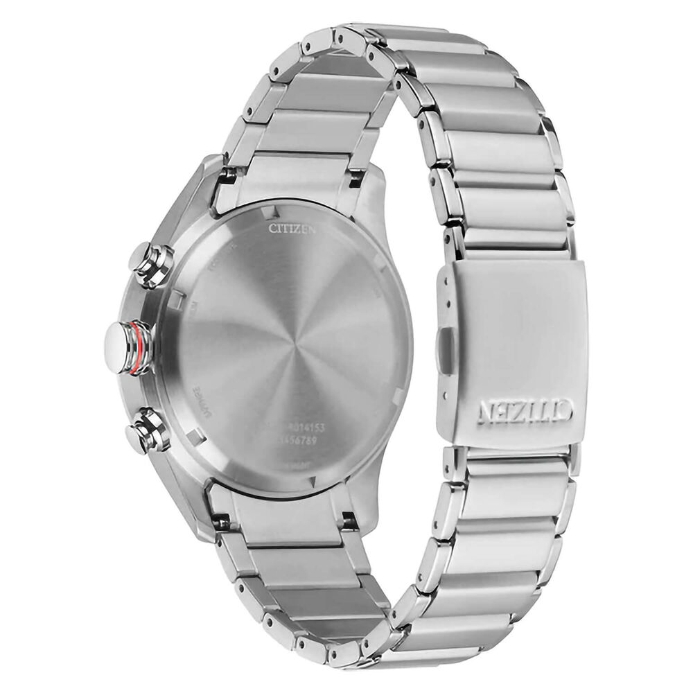 Citizen Eco-Drive Titanium Chronograph Blue Dial Steel Case Bracelet Watch