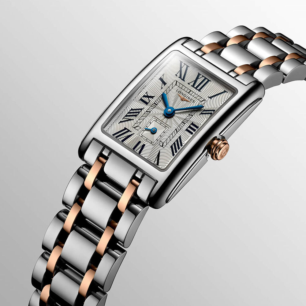 Longines DolceVita 20.80x32mm Silver Dial Steel & Rose Gold Bracelet Watch image number 3