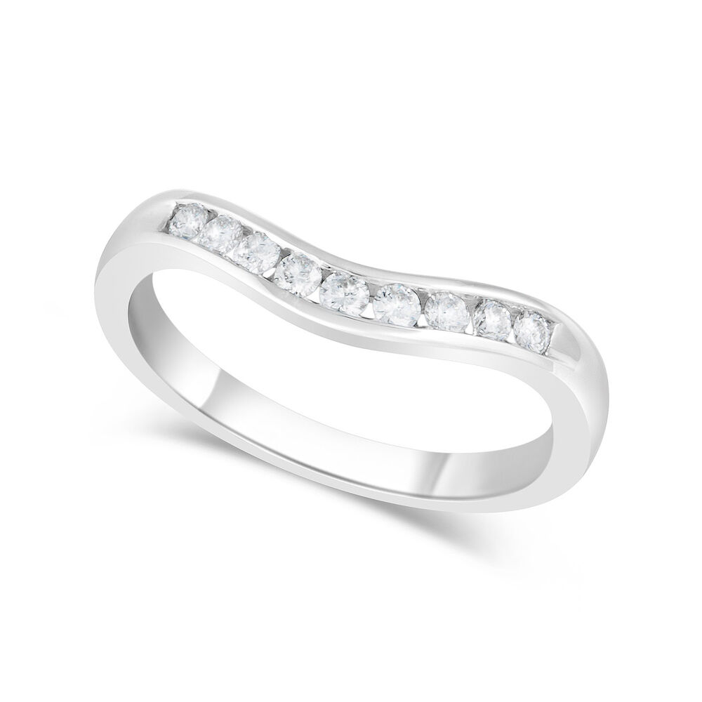 18ct White Gold Diamond Wedding Ring image number 0