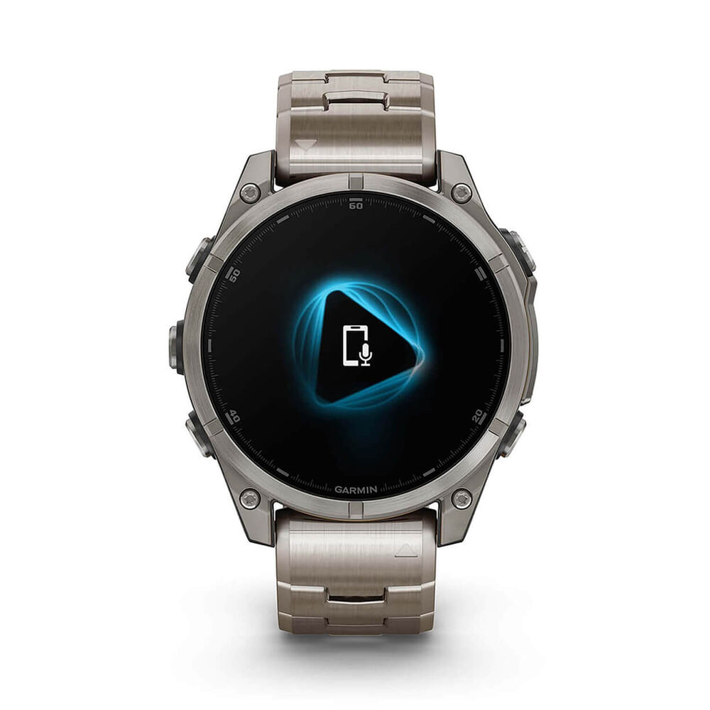 Garmin fenix® 8 AMOLED Sapphire 47mm Titanium Case Vented Titanium Bracelet Watch image number 11