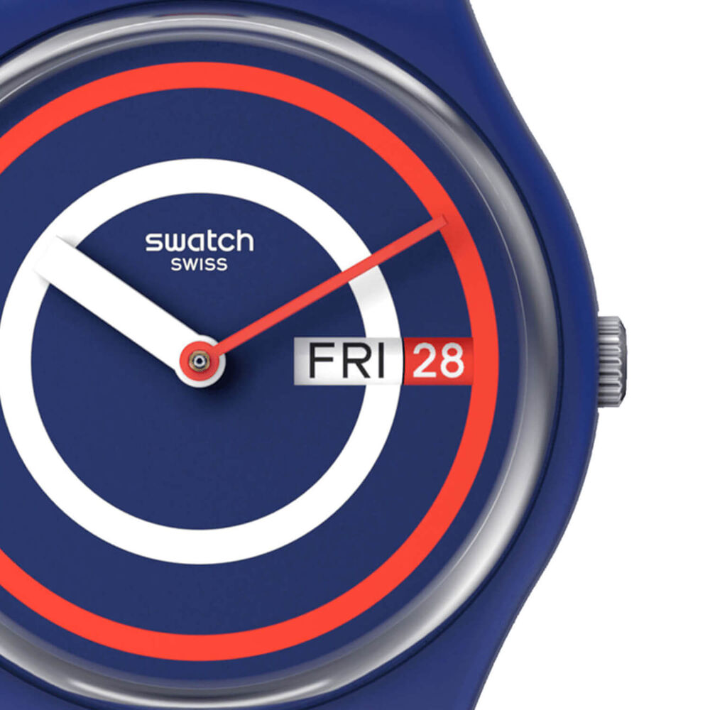 Swatch Blue To Basics 39mm Blue Strap Watch image number 2