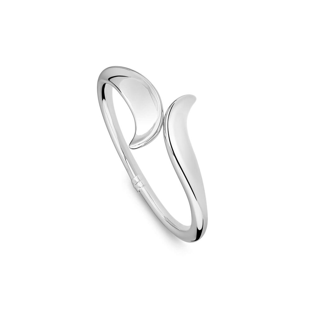 Sterling Silver Shiny Polished Curve Bangle image number 0