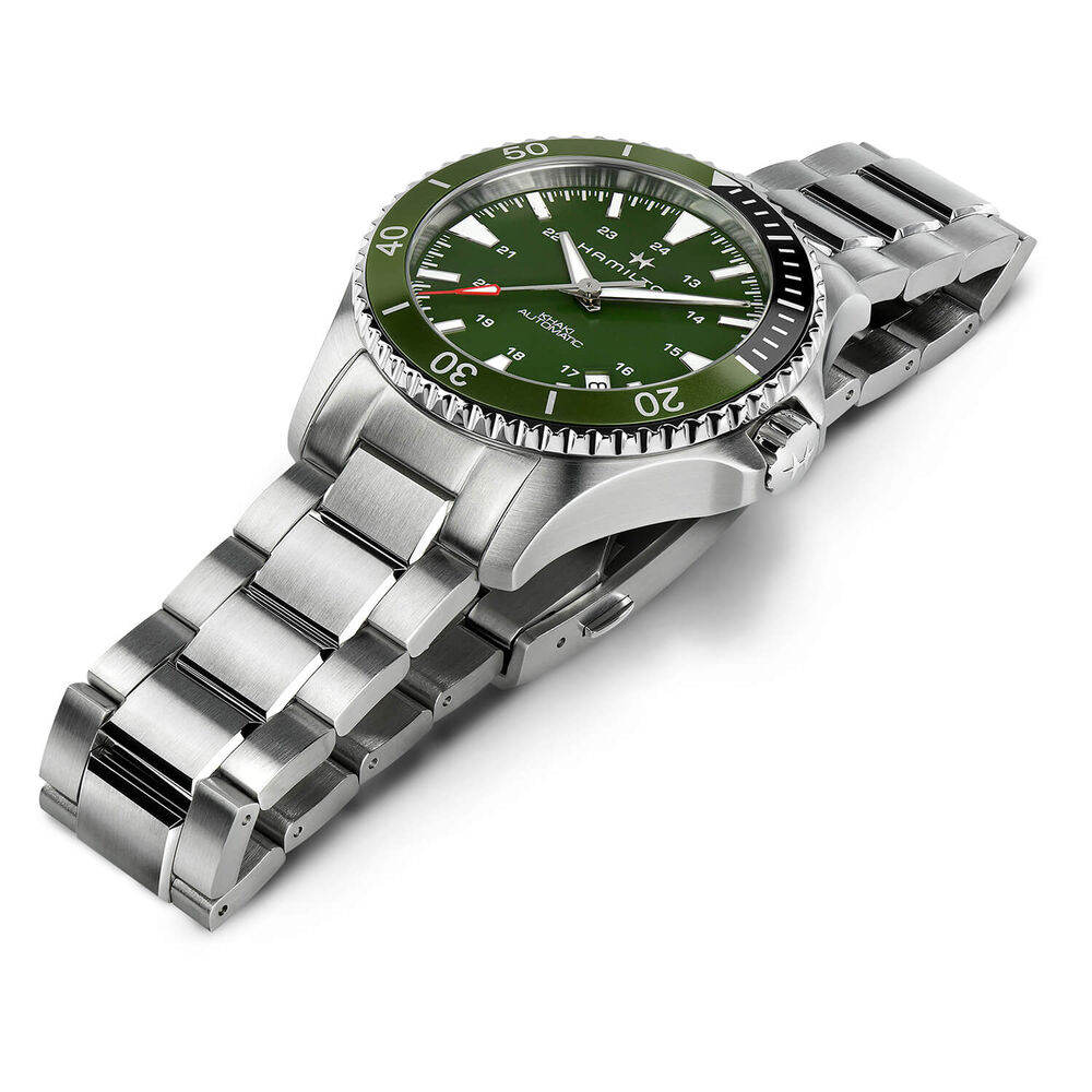 Hamilton Khaki Navy Scuba Auto 40mm Green Dial Steel Case & Bracelet Watch