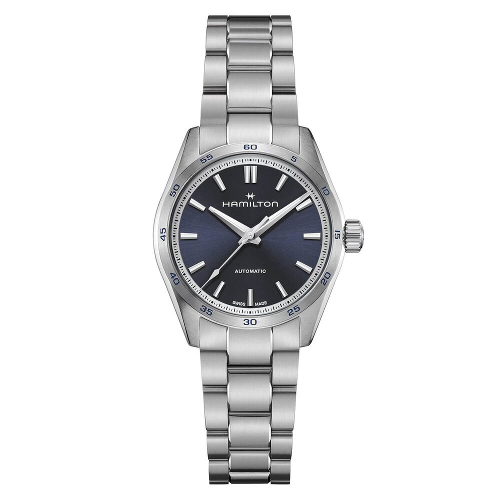 Hamilton Jazzmaster Performer Auto 34mm Blue Dial Steel Bracelet Watch