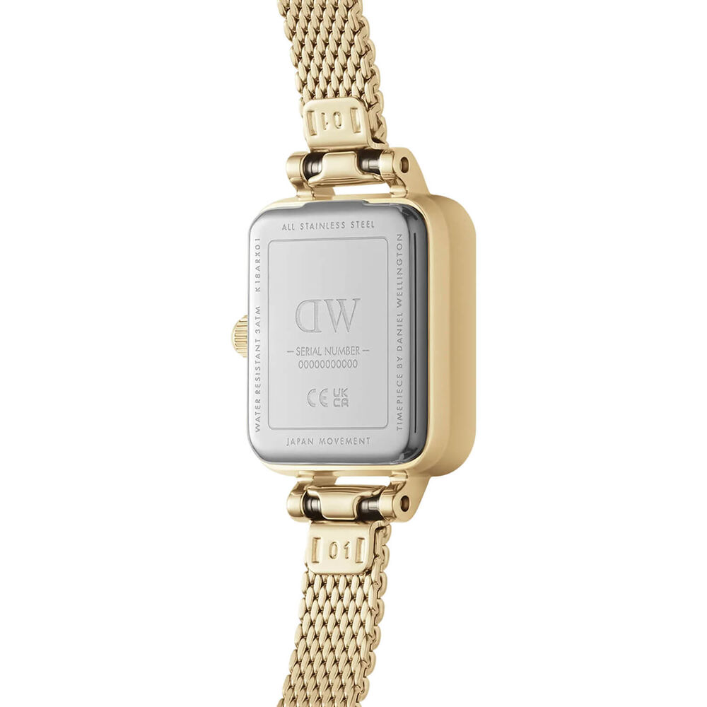 Daniel Wellington Micro 15,5x18mm Beige Dial Yellow Gold Mesh Bracelet Watch image number 2