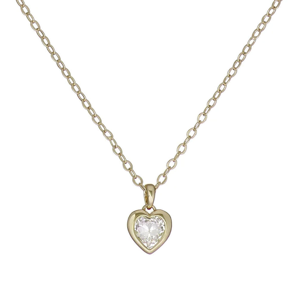 Ted Baker Hannela Crystal Heart Yellow Gold Plated Pendant Necklace