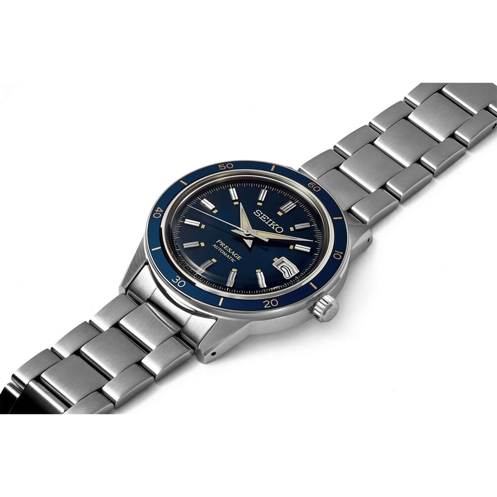 Seiko Presage Style 60's 40mm Blue Dial Bracelet Watch