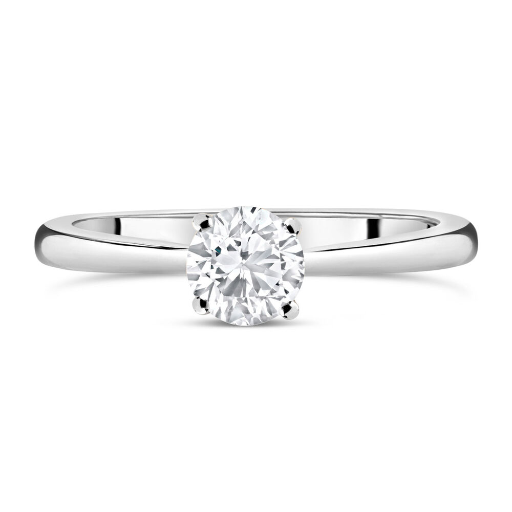 18ct White Gold 0.50ct Round Diamond Tulip Setting Ring