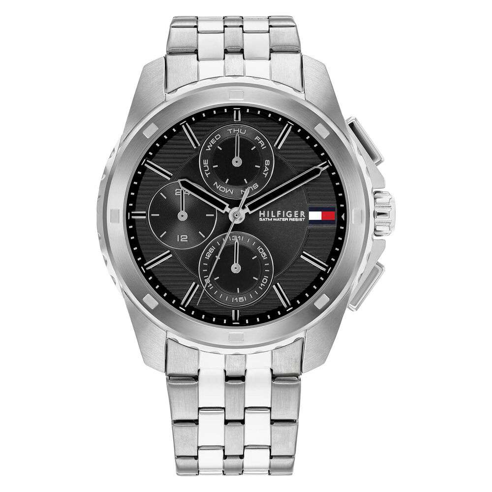 Tommy Hilfiger 44mm Black Dial Steel Bracelet Watch image number 0