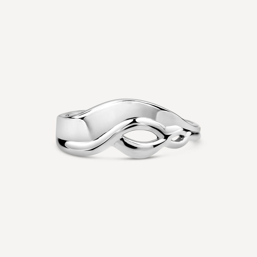 Sterling Silver Plain Fancy Swirl Ring