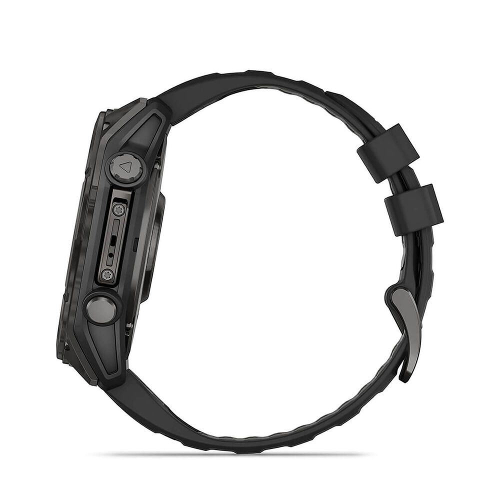 Garmin fenix® 8 AMOLED 51mm Carbon Grey DLC Titanium Case Black Pebble Grey Silicon Strap Watch image number 12