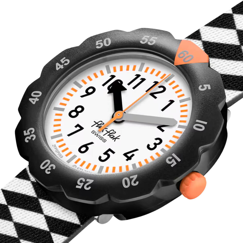 FLIK FLAK Race Flag 31.85mm Quartz Kids Watch image number 2