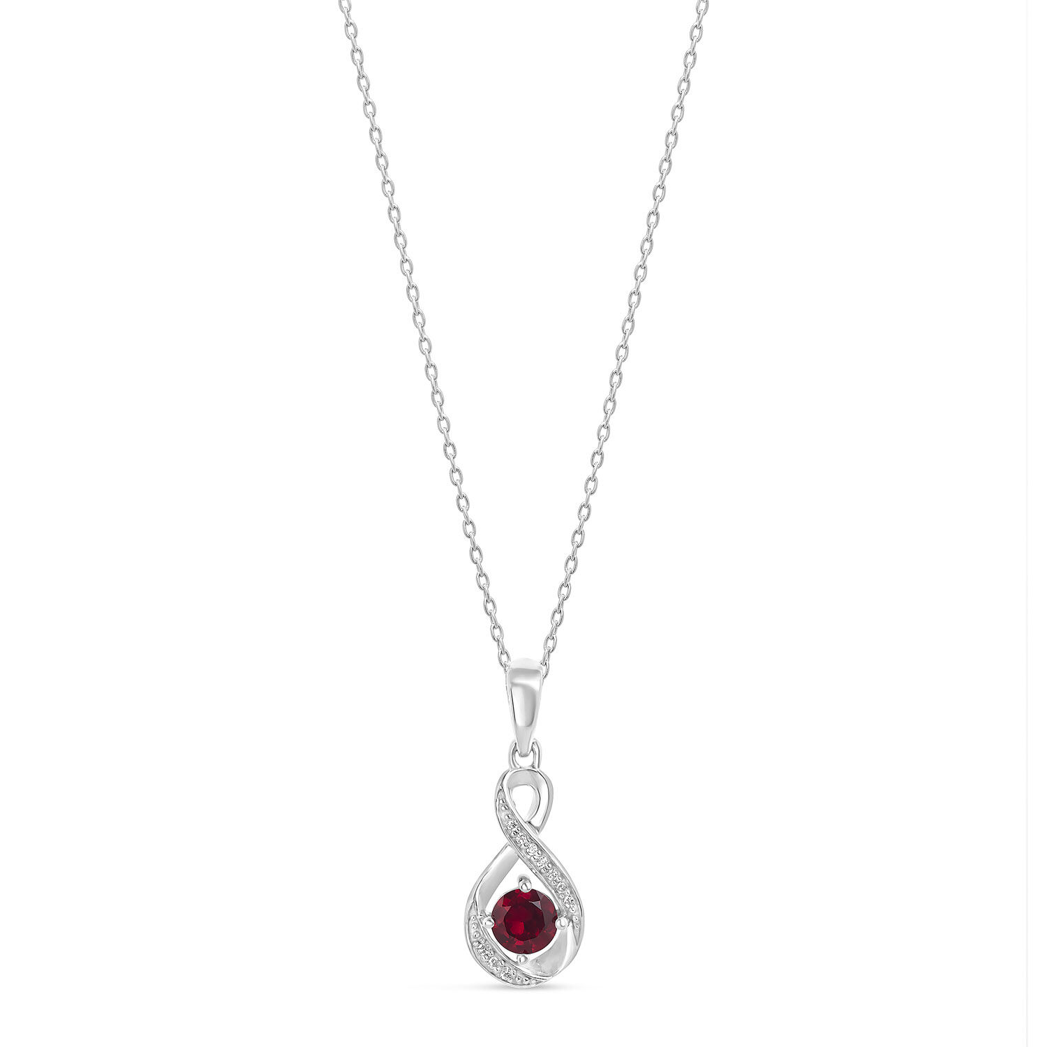 July (Ruby) Birthstone Necklace Created with Zircondia® Crystals | eBay