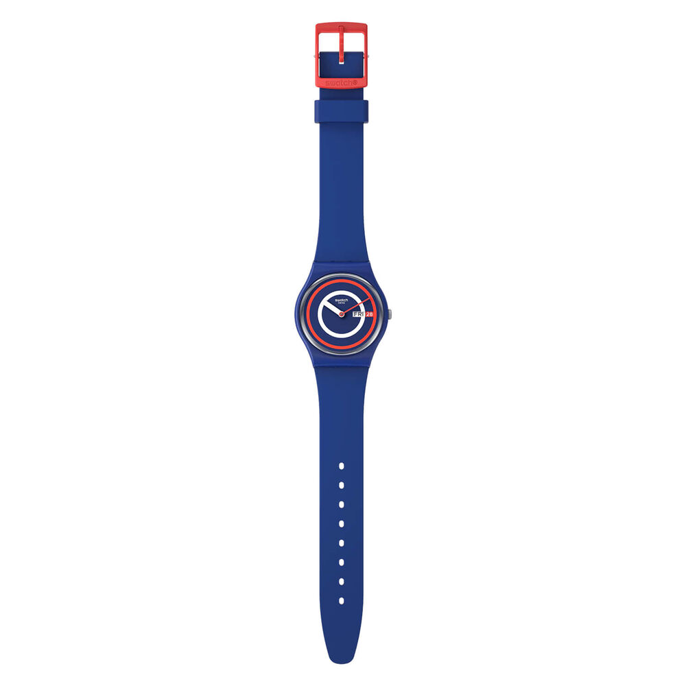 Swatch Blue To Basics 39mm Blue Strap Watch