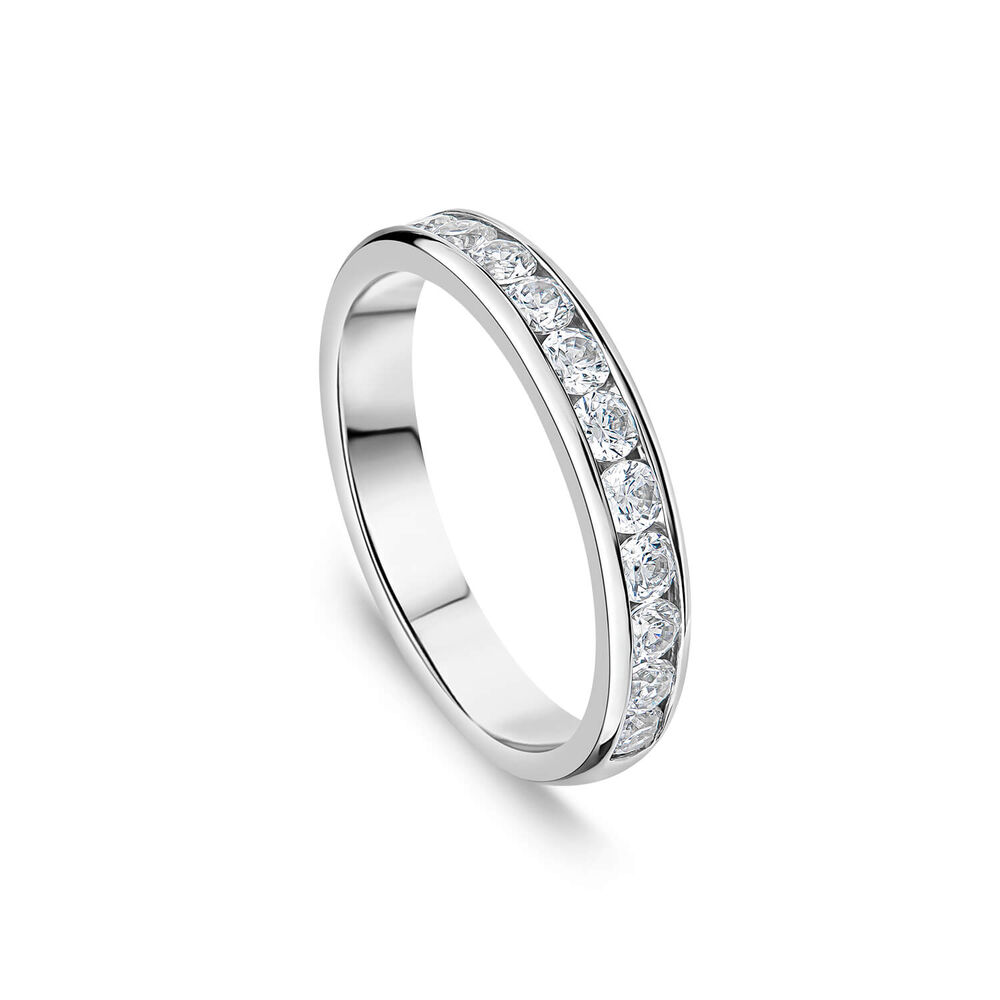 Platinum 3.5mm 0.60ct Diamond Channel Set Wedding Ring- (Special Order)