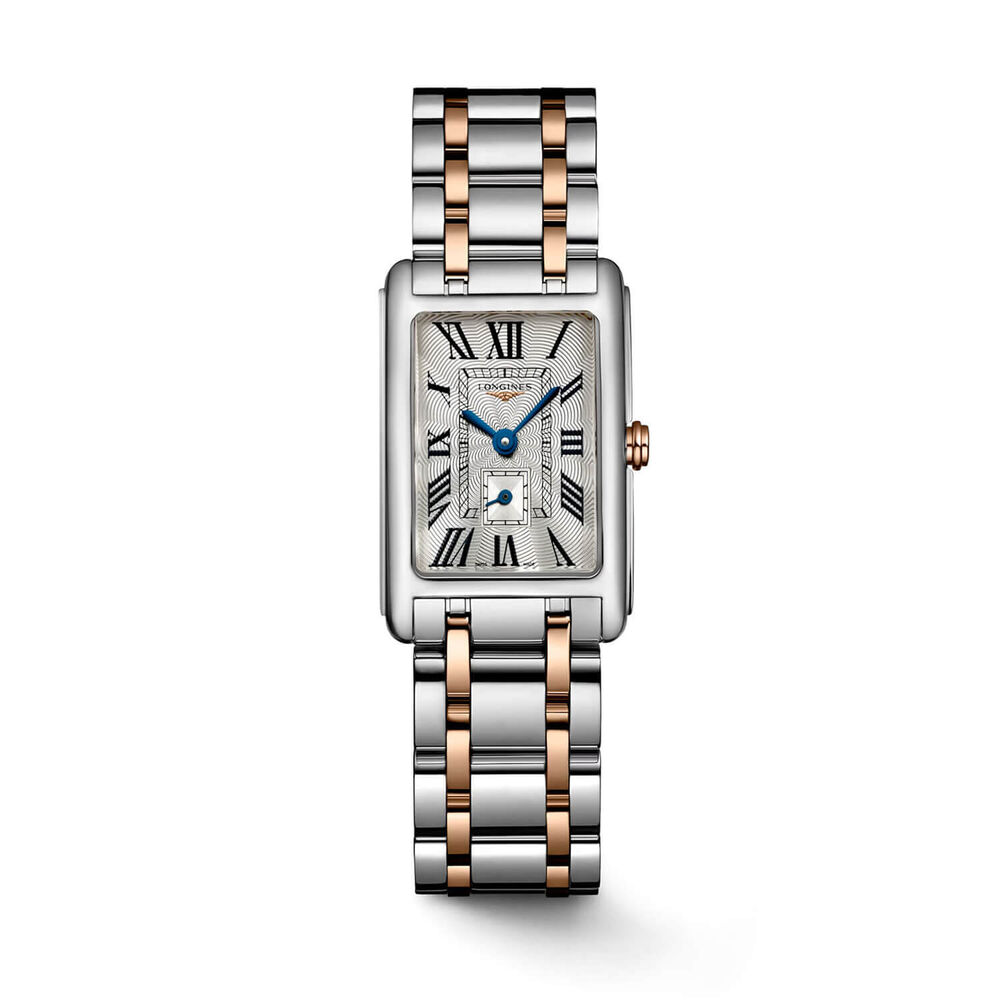 Longines DolceVita 20.80x32mm Silver Dial Steel & Rose Gold Bracelet Watch