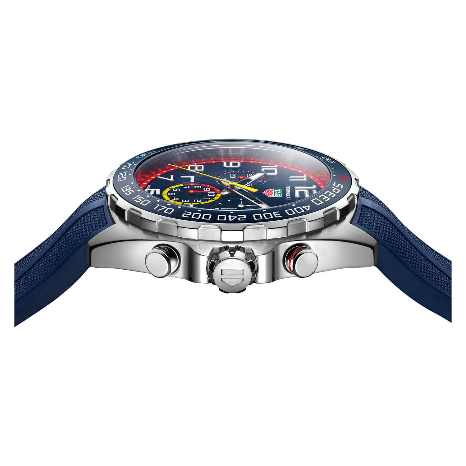 caz101alft8052 tag heuer formula 1 red bull quartz 43mm chronograph blue dial blue rubber strap watch 08 05 2 5743 img4