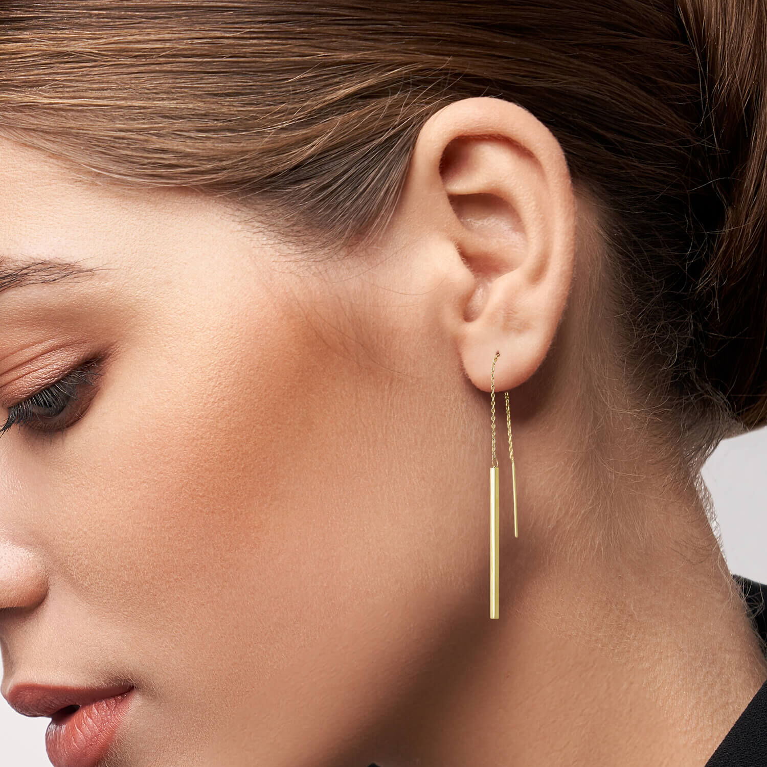 Garnet Stud and Bar Drop Dangle Earrings in 14K Gold Filled – Sada Jewels
