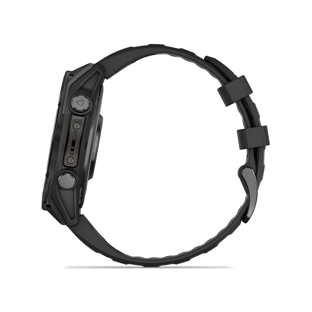 Garmin fenix® 8 AMOLED 47mm Carbon Grey DLC Titanium Case Black Pebble Grey Silicon Strap Watch image number 13