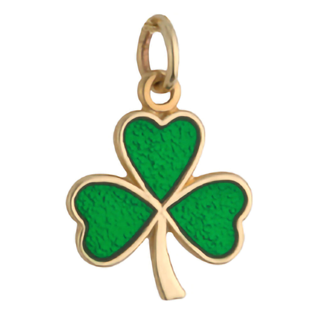 Tiny Four Leaf Clover Necklace Gold Shamrock Necklace 14k 