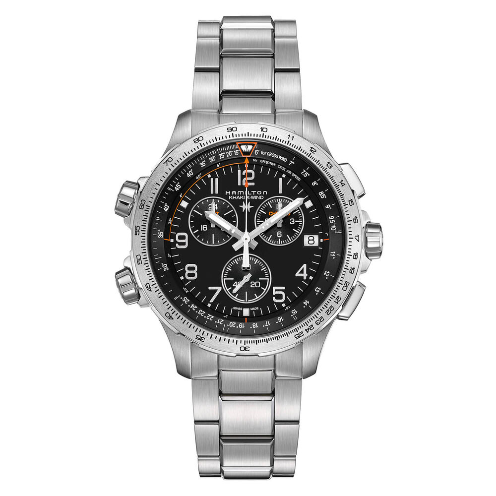 Hamilton Khaki Aviation X-Wind GMT Chrono Quartz 46mm GMT Black Watch image number 0