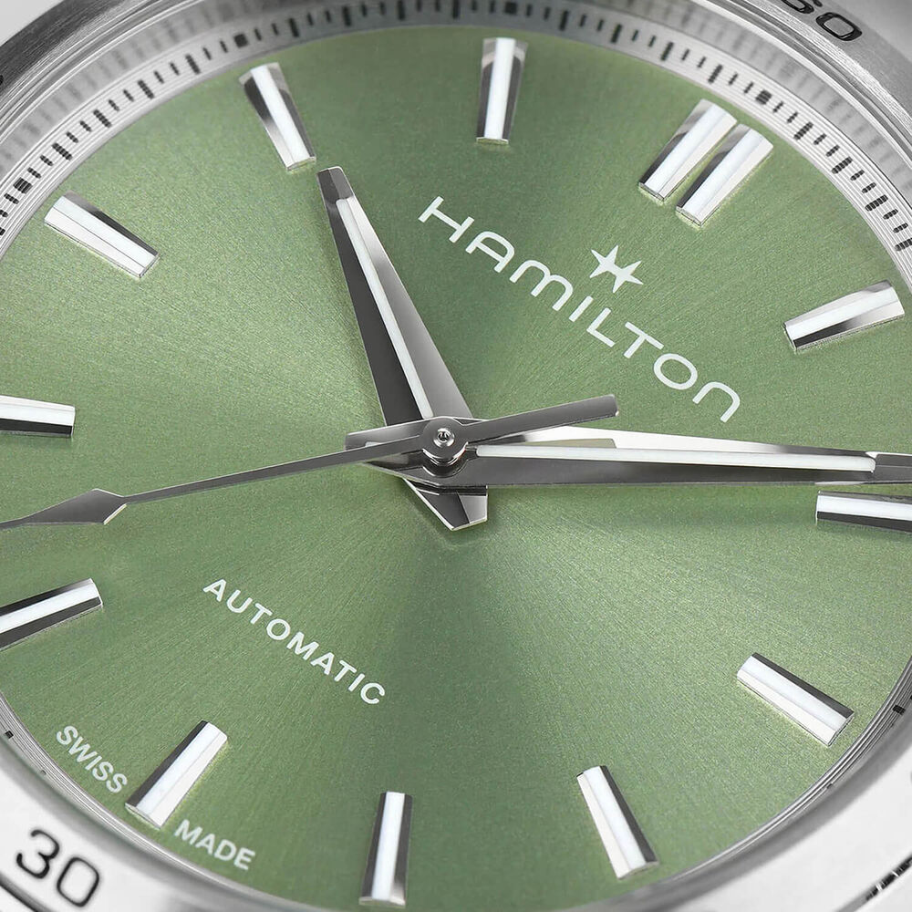 Hamilton Jazzmaster Performer Auto 34mm Green Dial Steel Bracelet Watch