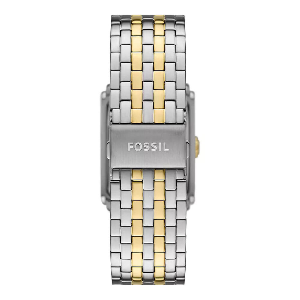 Fossil Carraway 32mm Blue Dial Yellow Gold IP & Steel Bracelet Watch
