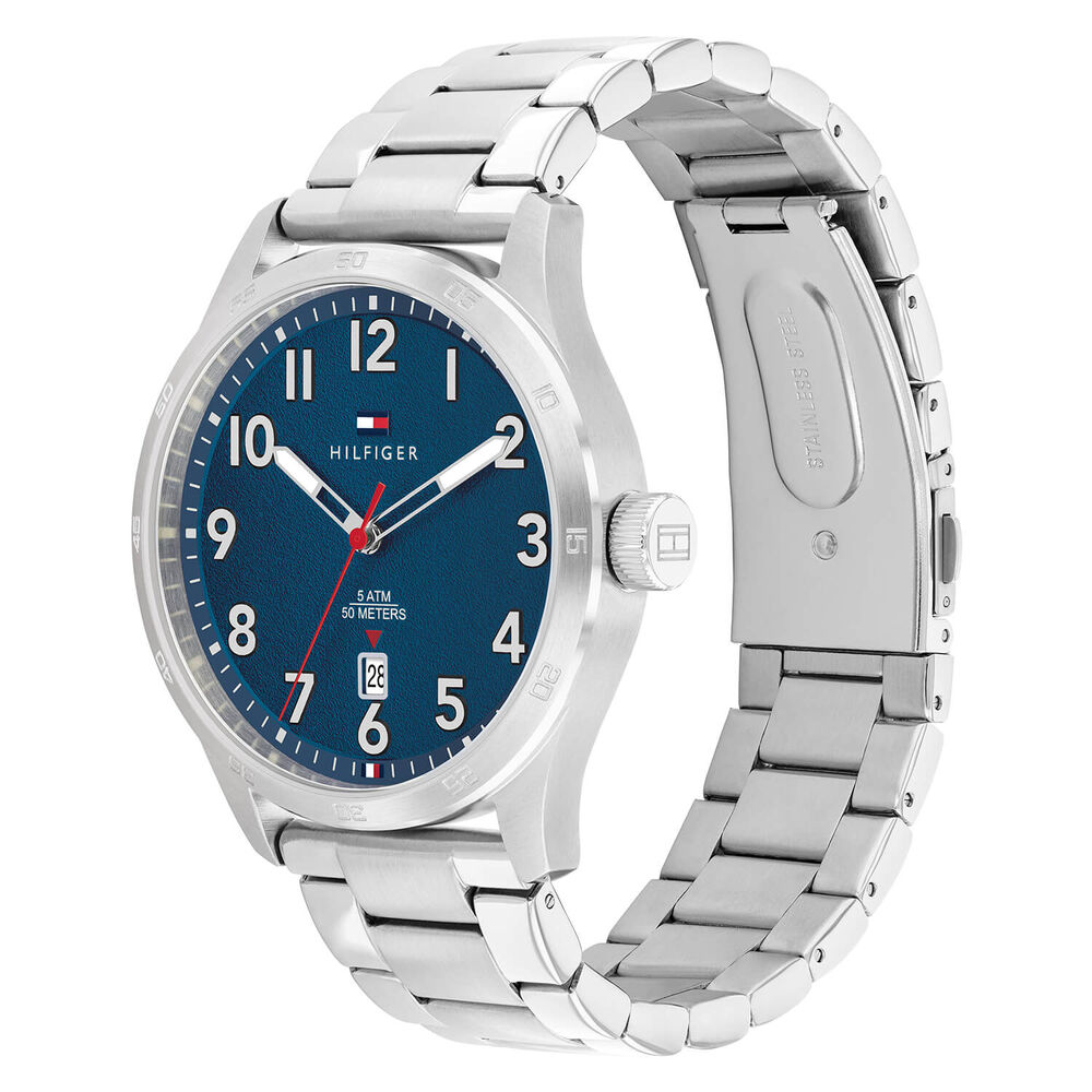 Tommy Hilfiger 43mm Blue Dial Stainless Steel Bracelet Watch