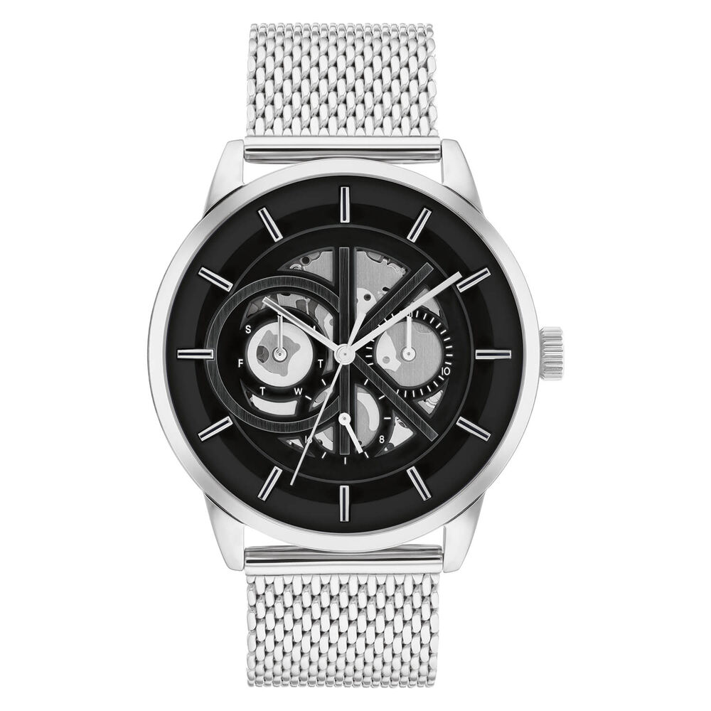 Calvin Klein Architectural Black Dial Watch 43mm Skeleton