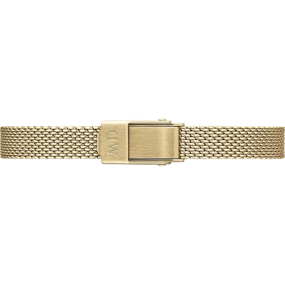 Daniel Wellington Micro 15,5x18mm Beige Dial Yellow Gold Mesh Bracelet Watch image number 3