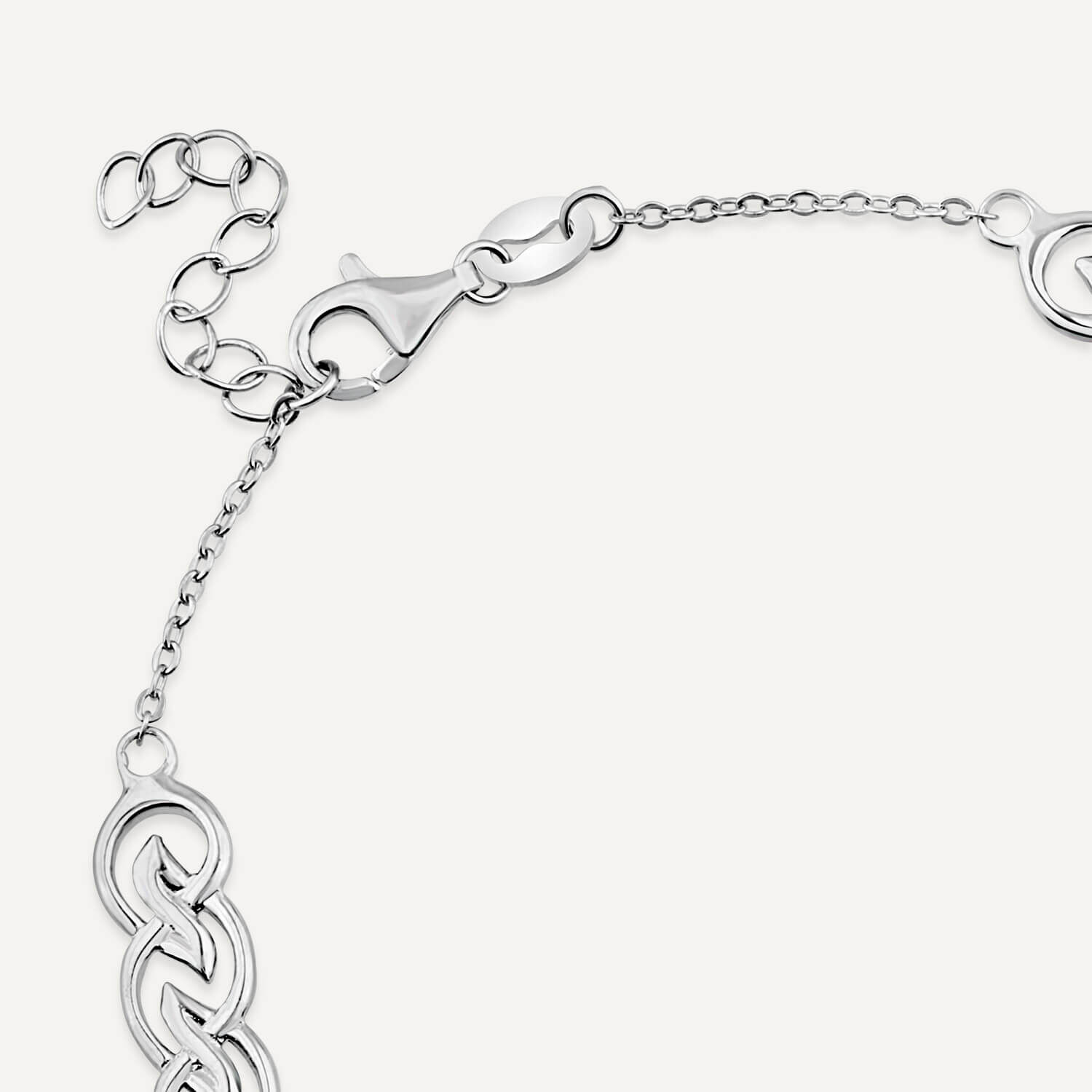 Sterling Silver Celtic Knot Bracelet Anklet Adjustable  House of Claddagh  Irish Collections