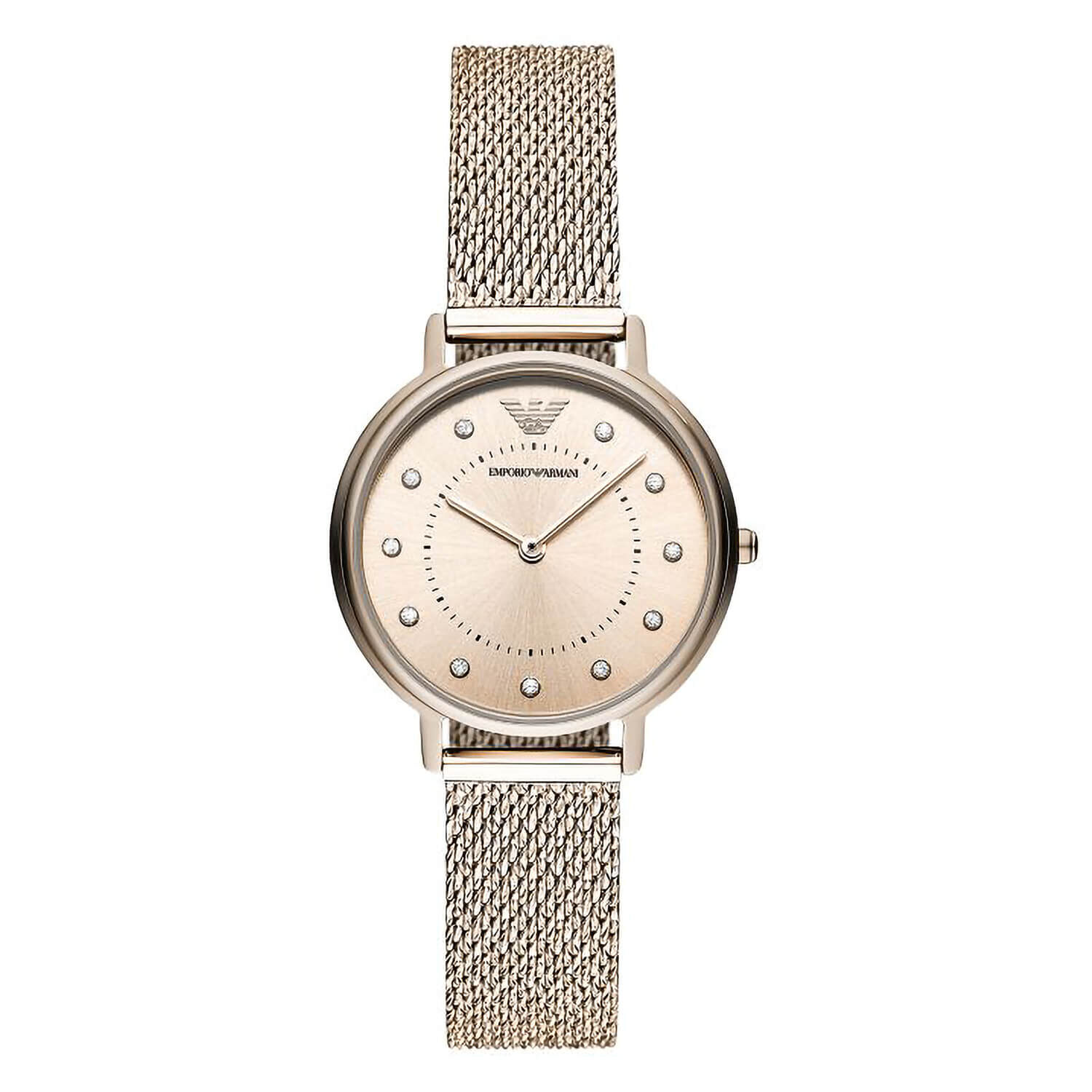 Emporio Armani Ladies Gianni Rose Gold Stainless Steel Watch