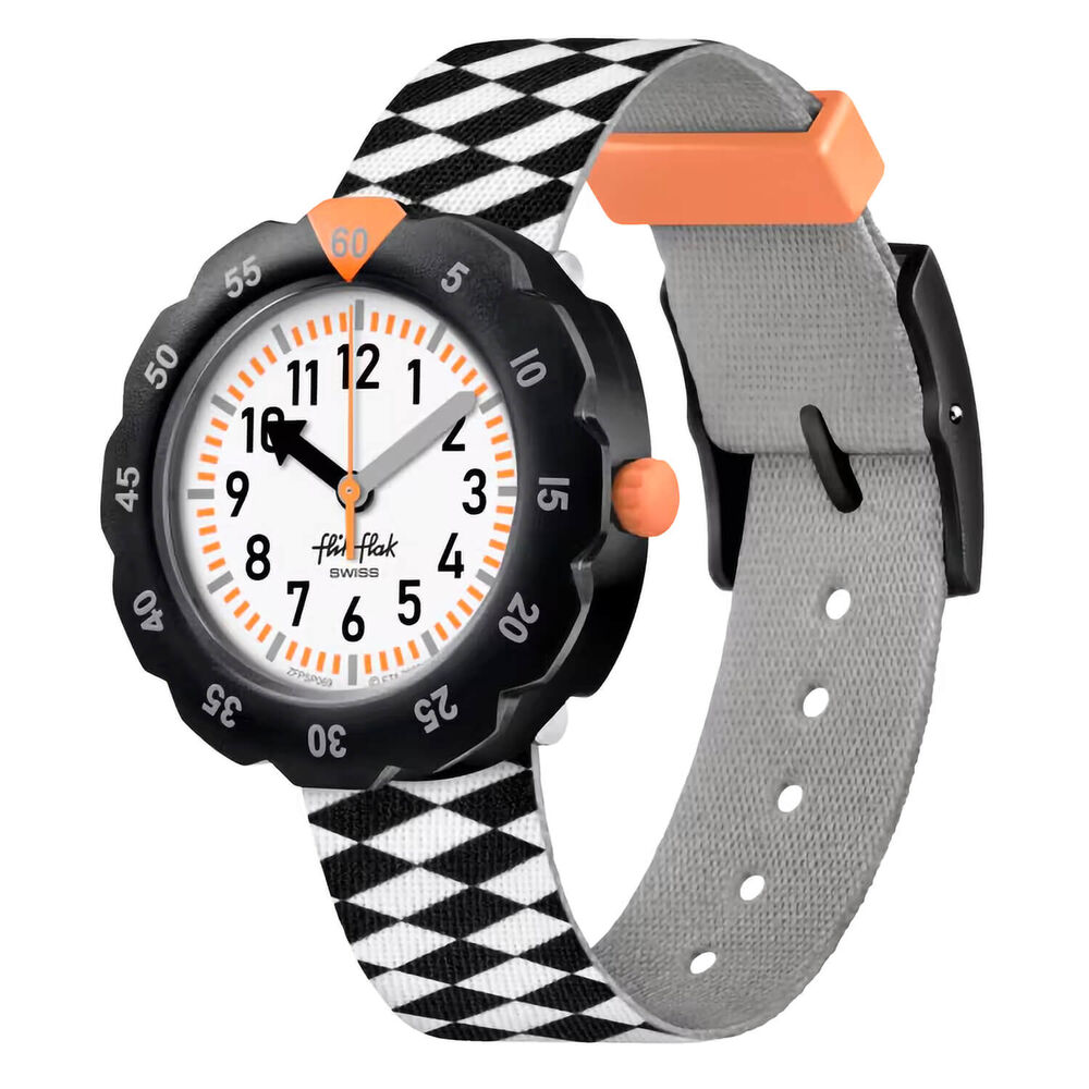 FLIK FLAK Race Flag 31.85mm Quartz Kids Watch image number 0