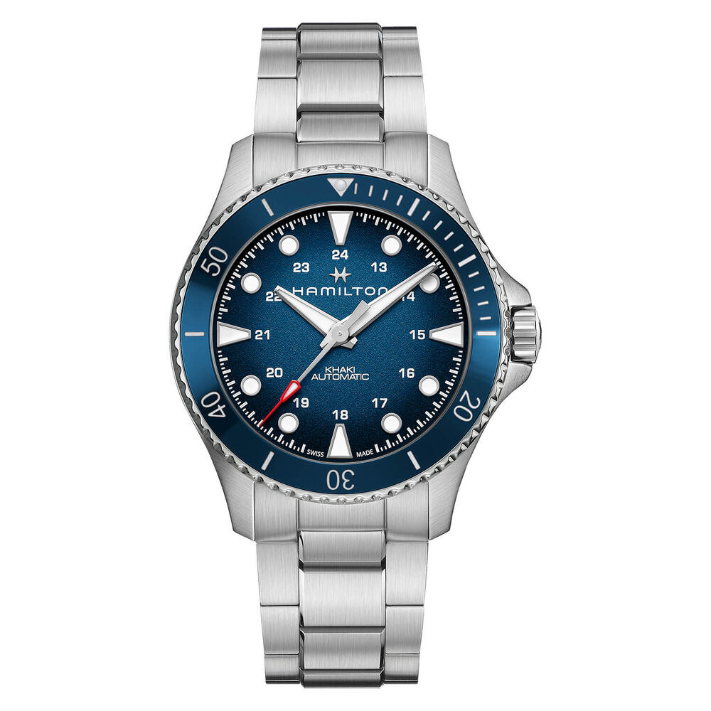 Hamilton Khaki Navy Scuba 43mm Blue Dial Blue Bezel Steel Case Bracelet Watch image number 0