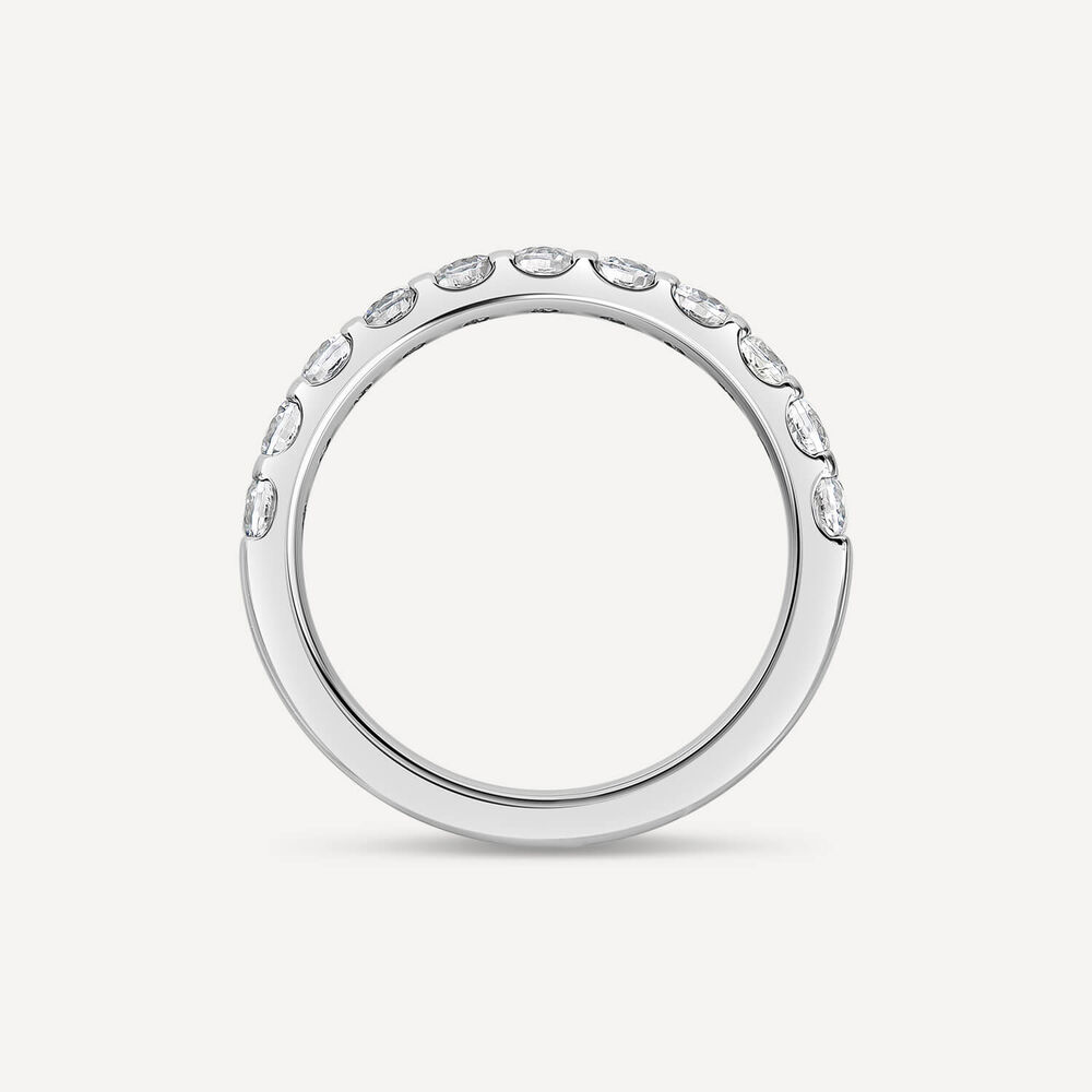 Platinum 3mm 0.75ct Diamond Split Claw Wedding Ring image number 3