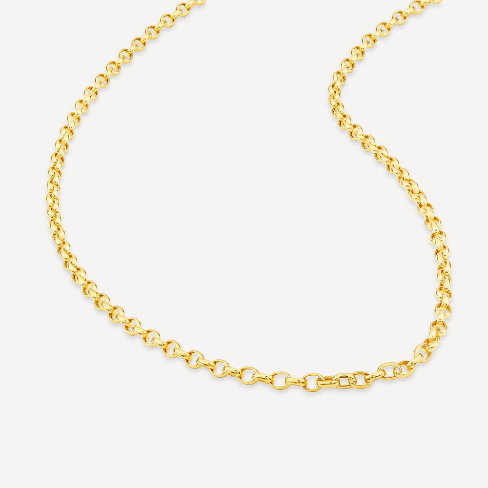 9ct Yellow Gold 20' Small Belcher Link Chain Necklet image number 3